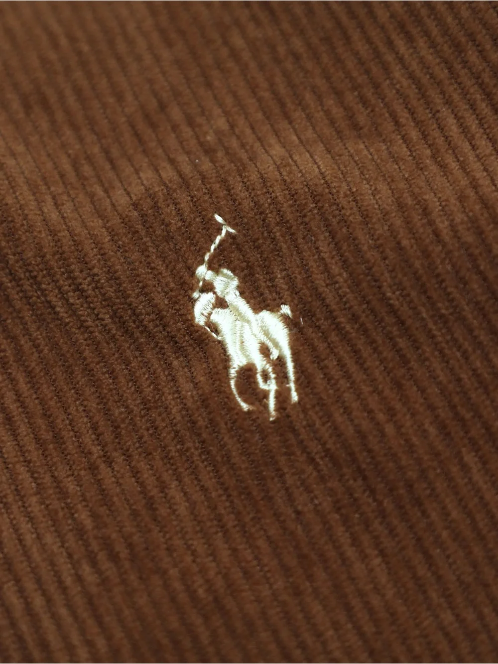 Polo by Ralph Lauren Chest-Embroidered Brown Corduroy Bomber